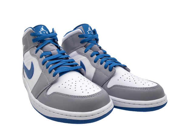 Air Jordan 1 Mid GS "True Blue Cement"